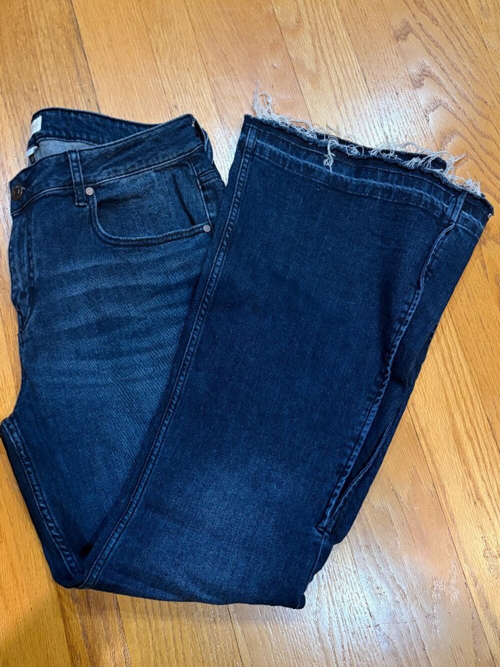 Shyanne Dark Wash Flare Leg Jeans, Size 33W x34L